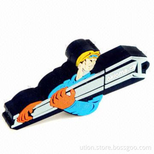 Promotional Cartoon USB Flash Memory with 1 to 32GB Memory Capacity, Free Printing and Packaging